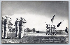 Battalion Review Camp Van Dorn Centreville Mississippi MS WWII c1940s Postcard