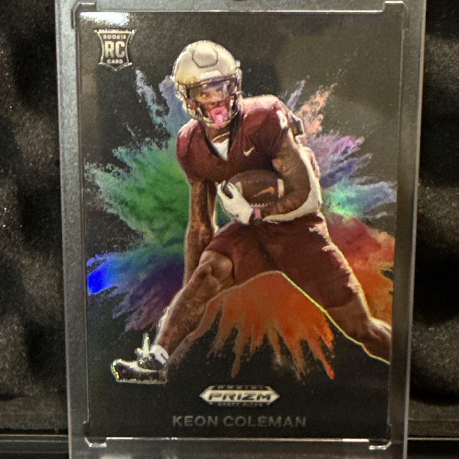 2024 Prizm Draft Picks Keon Coleman RC BLACK COLOR BLAST #CB-14 Bills CASE HIT!!