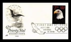 US COVER PRIORITY MAIL $2.90 EAGLE OLYMPIC RINGS FIRST DAY ISSUE ARTCRAFT