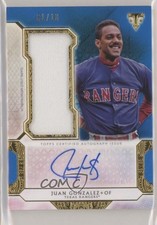 2018 Triple Threads Single Jumbo Relics Sapphire 1/10 Juan Gonzalez Auto 7ut