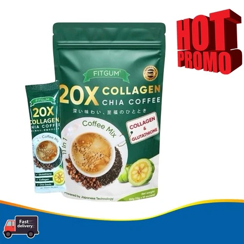 20x Collagen Chia Seed Coffee--Collagen Glutathione Brightening--10 bags - Bild 1 von 10