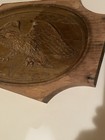Vintage Hand Carved Wooden AMERICAN EAGLE Wall Plaque Frame 23” Wide Folk Art — photo 7