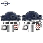Pair Exhaust Manifold Dry Joint Riser fit Mercruiser GM 4.3 V6 2002-UP 864612T01