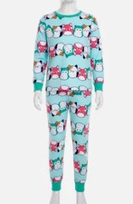Original Squishmallows Big Girls Blue Long Sleeve Long Leg 2-Piece Pajama Set 8