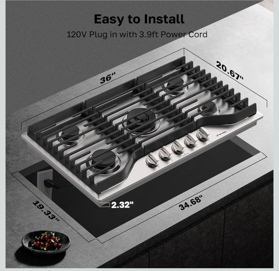 Estufa de gas Thermadore 36 pulgadas Foto 3 de 3