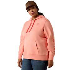 Ariat Women's Logo 2.0 Hoodie - Peach Amber Heather  NWT