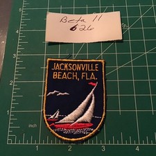 NEW Jacksonville Beach FL Sailboat Scene Patch Badge USA-Made Vintage 2x2.5"