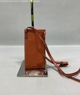 Hobo Orange Leather Phone Crossbody Bag Wallet Adjustable Strap — photo 2
