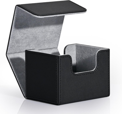 #ad ZLCA Leather MTG Commander Deck Box Holds 120 Cards Fits TCG CCG Black $80.94