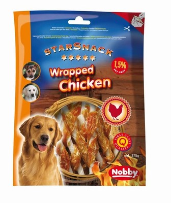 (37,31 EUR/kg) Nobby StarSnack Barbecue Wrapped Chicken 375g