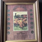 The Way West Buffalo Nickel Framed Collection. 12 Coins