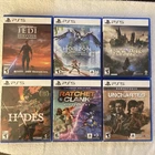 PS5 Playstation 5 Game Lot Hades Star Wars Uncharted Ratchet Horizon 6 Games T