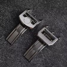 Fibbia deployante in acciaio inox 18 mm compatibile IWC per cinturino orologio