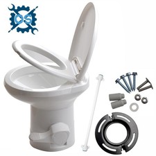 20" Gravity Flush Toilet Foot Pedal Caravan Travel Camping RV Camper Toilet NEW