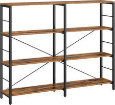 Libreria a 4 Livelli, Scaffale Portaoggetti, 30 x 120 x 109,4 cm, Stile Industri