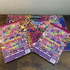 Lisa Frank 2 NEW Sticker Books 1200 Stickers  EUC Super Coloring Activity Book