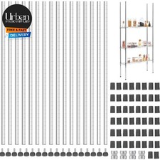 Chrome Wire Shelving Posts Commercial Heavy Duty Poles Wire Shelf Parts with ...