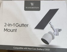 Wasserstein Gutter Mount for Google Nest Cam Battery  Solar Panel