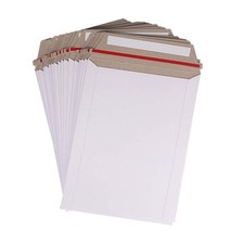 Self Seal Photo Document Mailers 100 Pack 6X8 inch White Cardboard Envelopes
