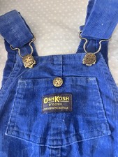 OshKosh B'gosh Vestbak Overalls Blue Corduroy Vintage Cotton 2