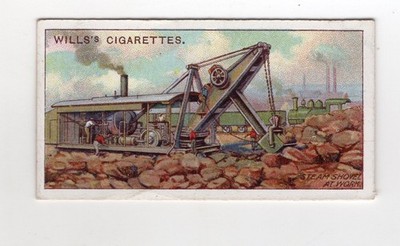 Wills Tobacco Mining card 1916 #27 Steam shovel Iron Ore Mine Lake Superior USA
