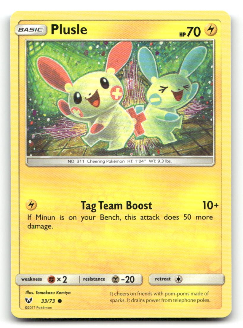 Plusle Shining Legends 33/73 LP Pokemon