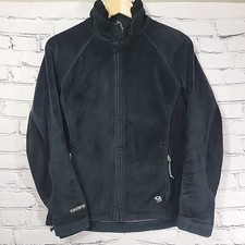 Mountain Hardwear Fleece Jacket Womens Small Black Full Zip Soft