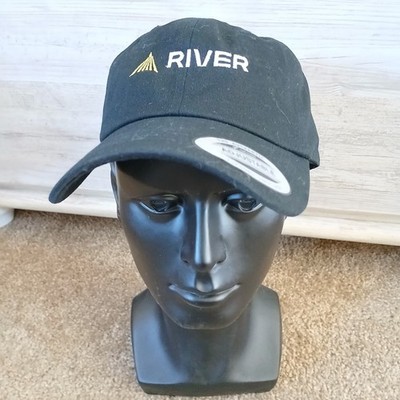 NWT Flexfit The Classics Of Yupoong RIVER Adjustable BLACK Hat Unisex 