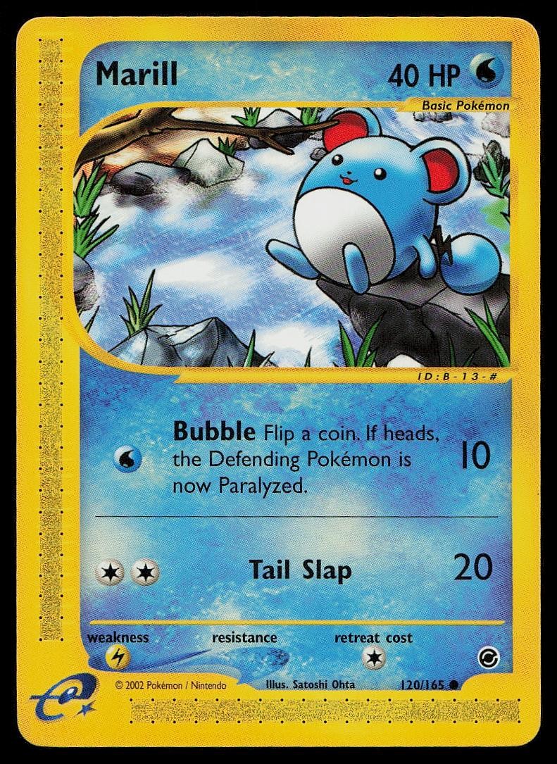 Marill 120/165 Common Expedition Base Set Pokemon Near Mint