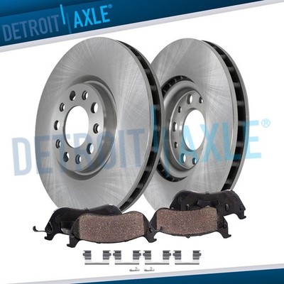12.99'' Front Rotors Ceramic Brake Pads for 2015 2016 2017 Chrysler 200 BRF Code