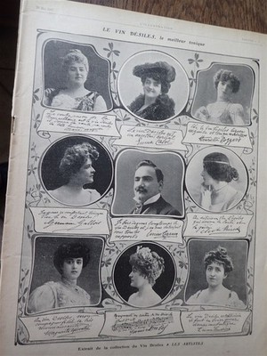 Wein DESILES + Foto Fernglas VOIGTLÄNDER + FOTOKARTEN Kneipe ILLUSTRATION 1907