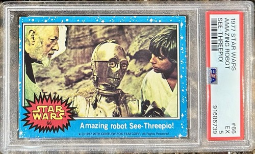 1977 Topps Star Wars #66 Amazing robot See-Threepio! — PSA 5