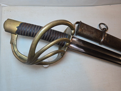 Napoleonic Wars French An XI Heavy Cavalry Cuirassier Sabre Sword w/Scabbard