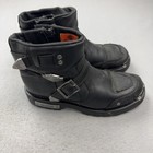 Harley-Davidson Kingmont Boots Mens Size 9 Black Leather Biker Buckle D96095