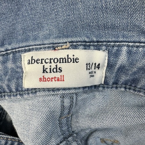 Abercrombie Kids Shortalls Girl’s 13/14 Blue Denim Sleeveless Cotton Cottagecore - Picture 3 of 10