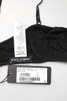 DOLCE & GABBANA Underwear Black Semi-Pad Underwire Balconette Bra