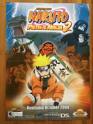 Official Naruto Path & Clash of the Ninja 2 DS Wii 2008 2-Sided