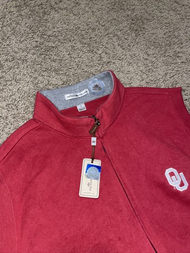 Peter Millar Oklahoma Sooners Full Zip Galway Stretch Vest Mens Size Small NWT - Picture 5 of 9