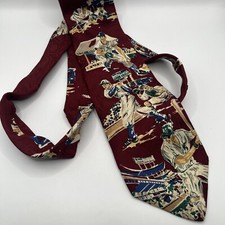 Vintage Baseball MLB Themed Tie All Silk Necktie Hand Printed Italy Made In USA