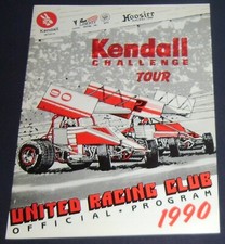 1990 URC United Racing Club Sprint Car Kendall Challenge Tour Program