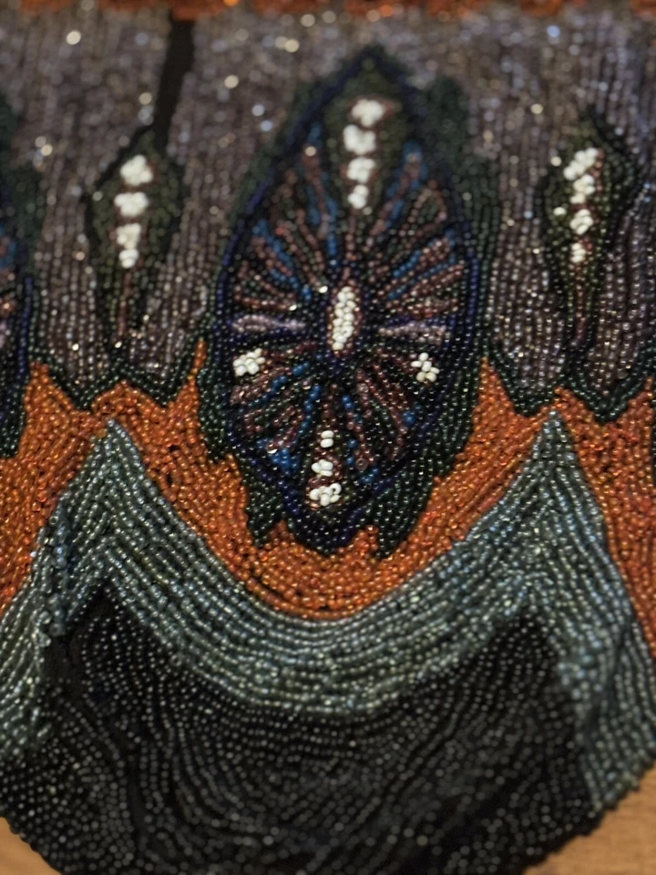 Cartera eduardiana vintage de 1900 para mujer con cuentas • COMO ESTÁ Foto 3 de 4