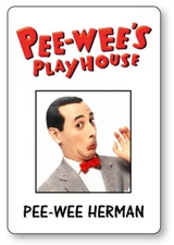 PEE WEE HERMAN PEEWEES PLAYHOUSE NAME BADGE HALLOWEEN COSPLAY MAGNET BACK
