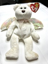 Halo Ty Beanie Baby Wings, 1998, Brown Nose Stamped 425 Error Tush Tag
