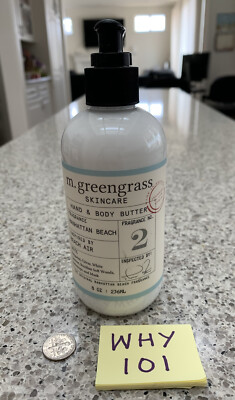 M GREENGRASS SKINCARE Hand & Body Butter MANHATTAN BEACH 8oz/236mL FULL SIZE $24