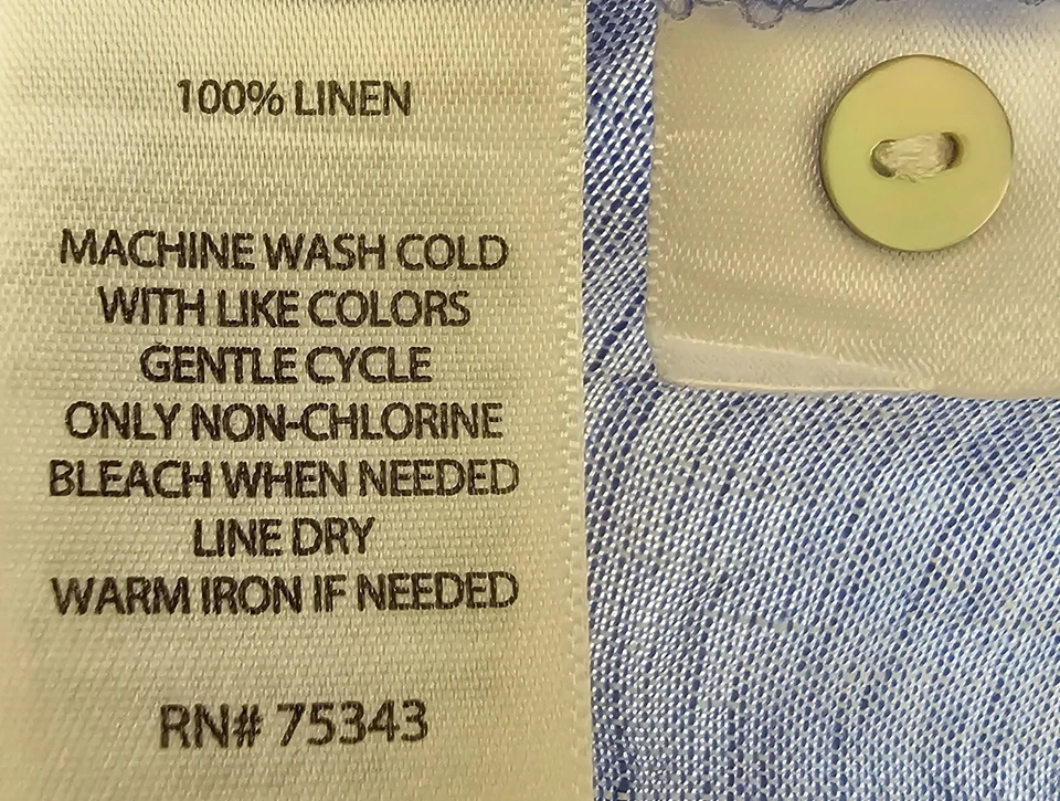 Jones New York Womens Shirt Top Blouse Size L Large Blue Linen - Image 3 of 4