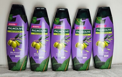 5x Palmolive Silky Straight Shampoo + Conditioner for Frizzy/Wavy Hair, 180 mL