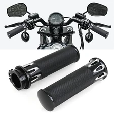 1" Motorcycle HandleBar Hand Grips For Harley Road King Sportster Softail Custom