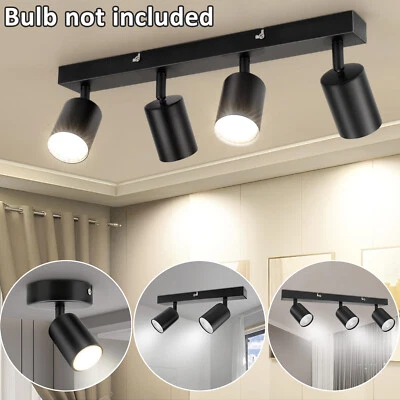1/2/3/4 Way Ceiling Spotlight Adjustable Kitchen Bar Spot Light LED GU10 Lamp