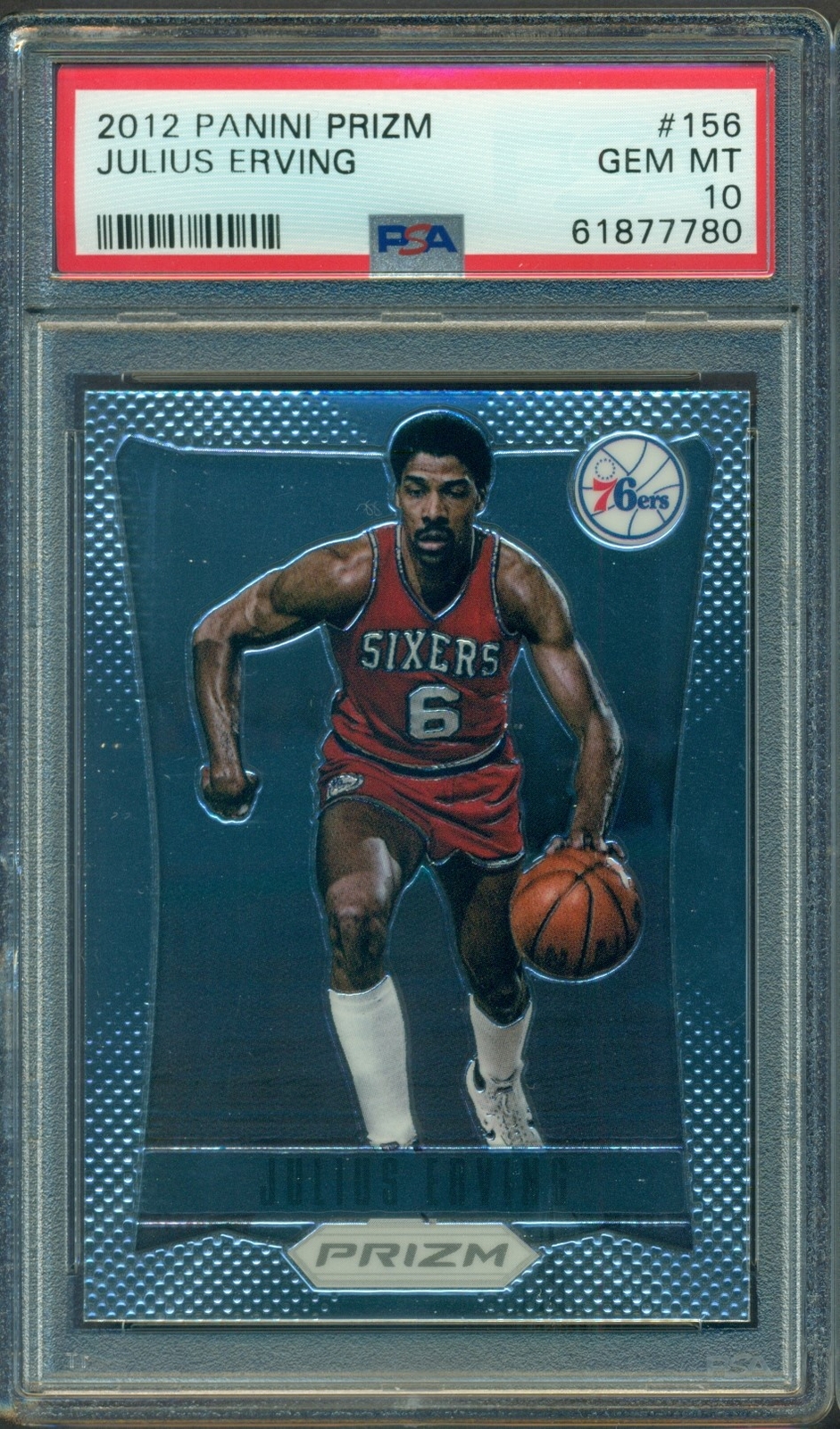 2012-13 PANINI PRIZM JULIUS ERVING #156 PSA 10