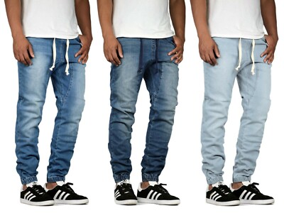 Men's Stretch Slim Drop Crotch Denim 
